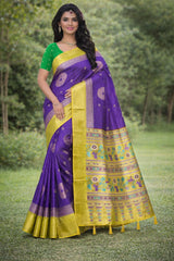AN EXCELLENT ethnic saree featuring a rich woven