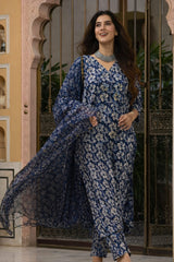 Traditional Women Kurti With Dupatta & Bottomwear