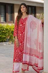 Attractive RAYON SLUB Women Kurti With Dupatta & Bottomwear