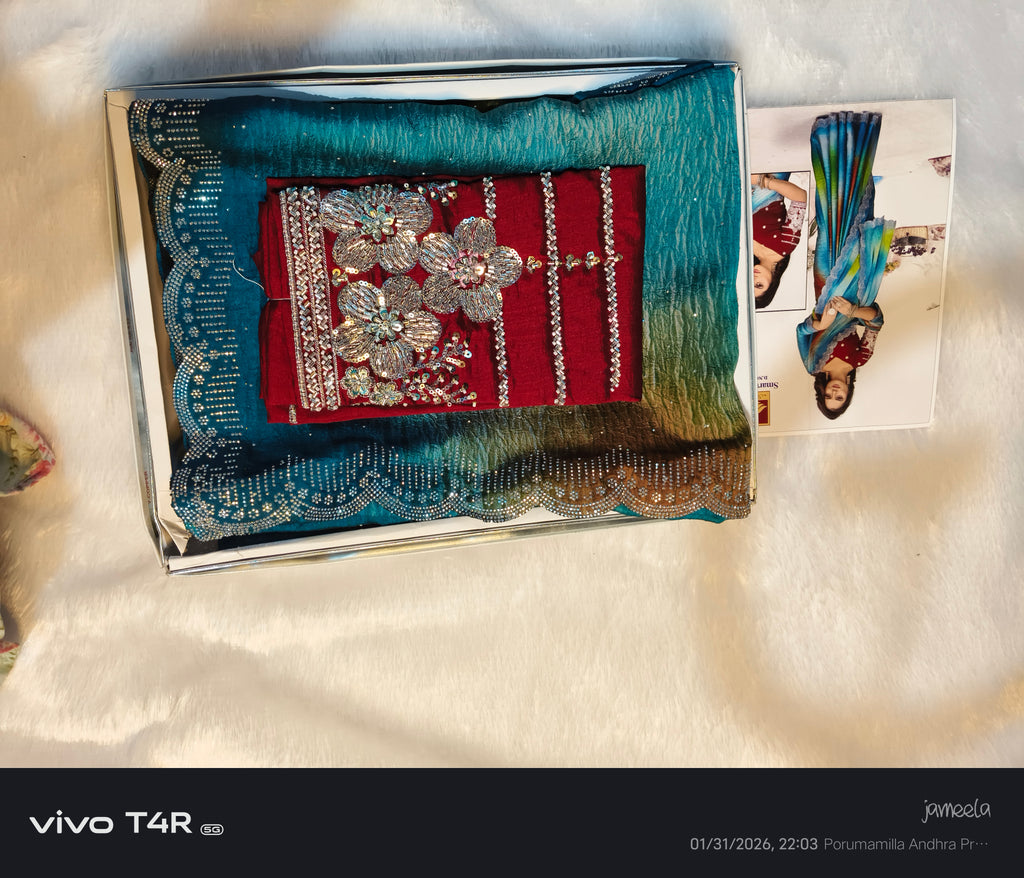 Maggam ORIGINAL BEEDS Blouse sarees