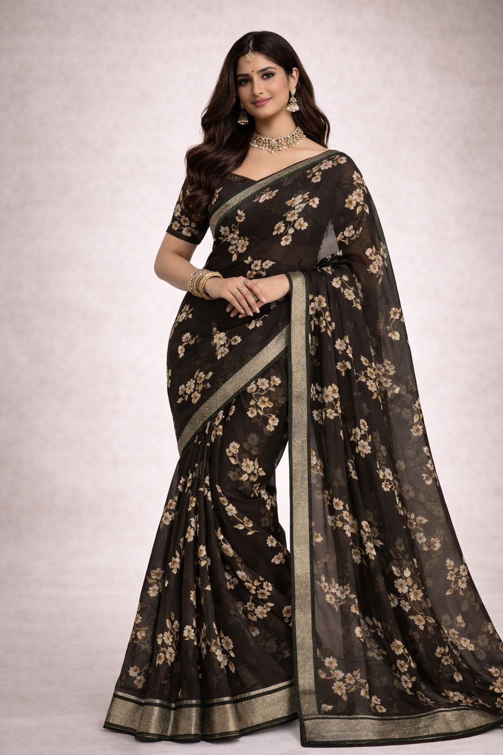Sankranti Simple Partywear Saree