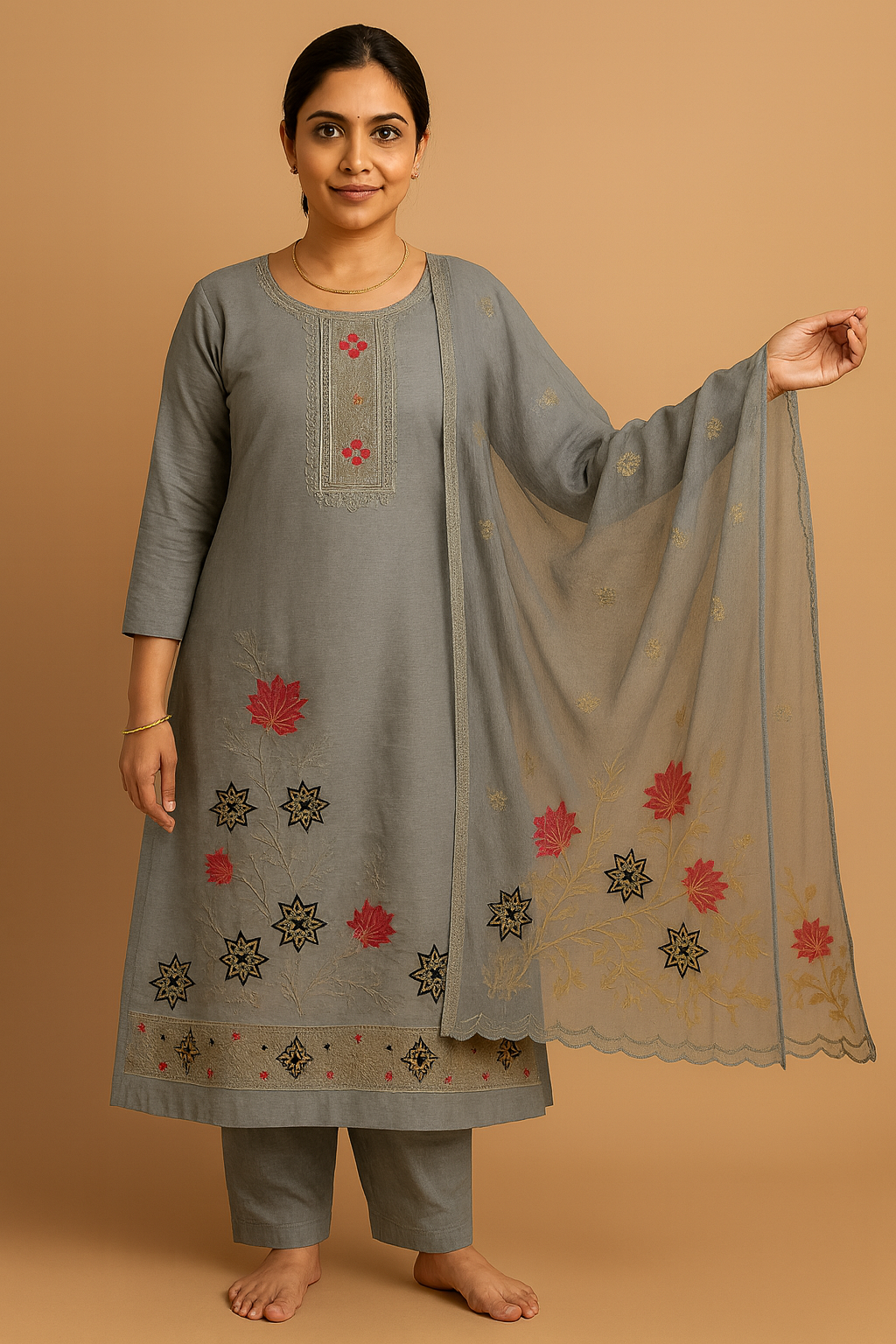 Ethinic Embroidery colourful stitched dress
