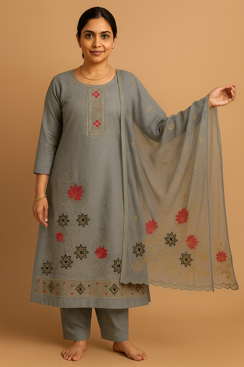Ethinic Embroidery colourful stitched dress