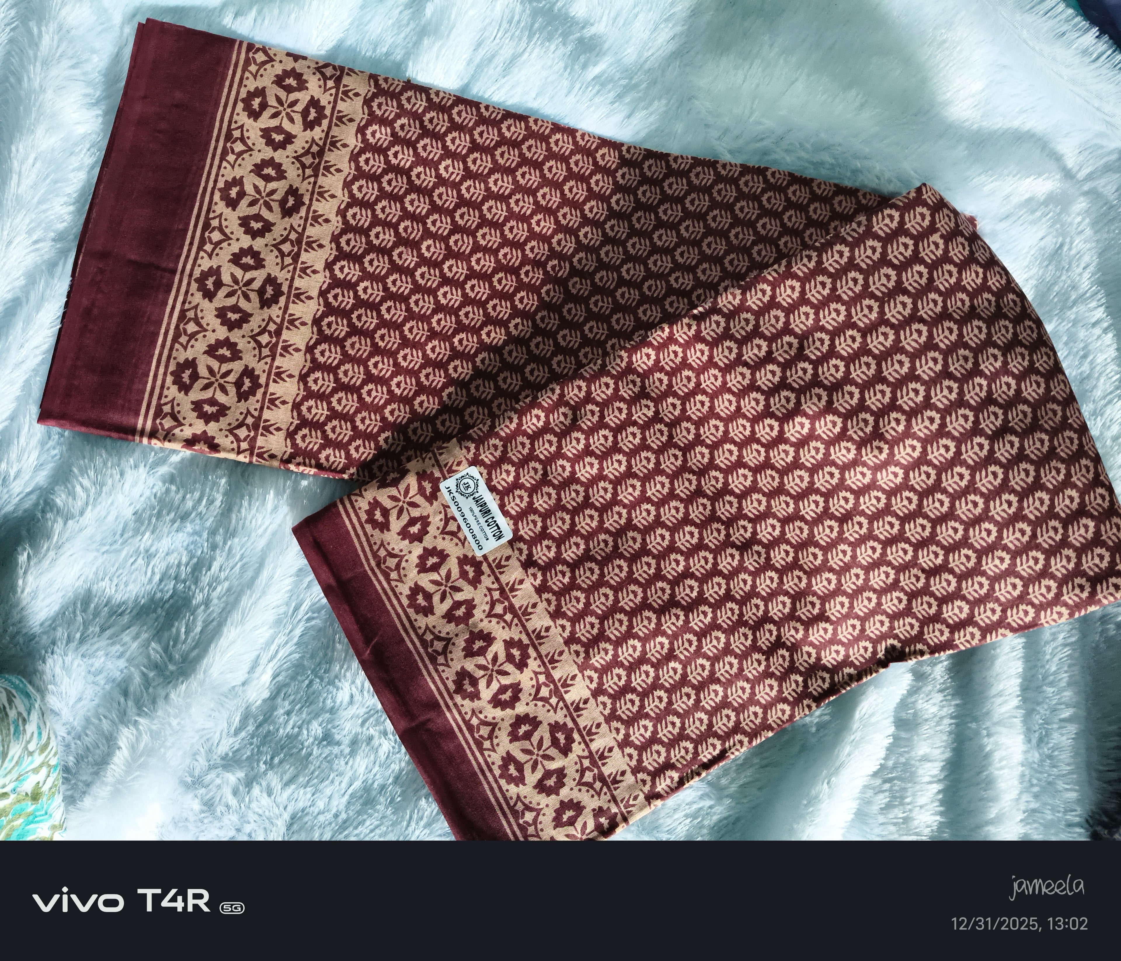 Traditional Ajrakh Printed Cotton Fabric – Multi Color Collection