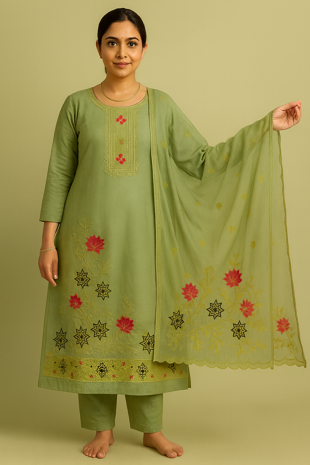 Ethinic Embroidery colourful stitched dress