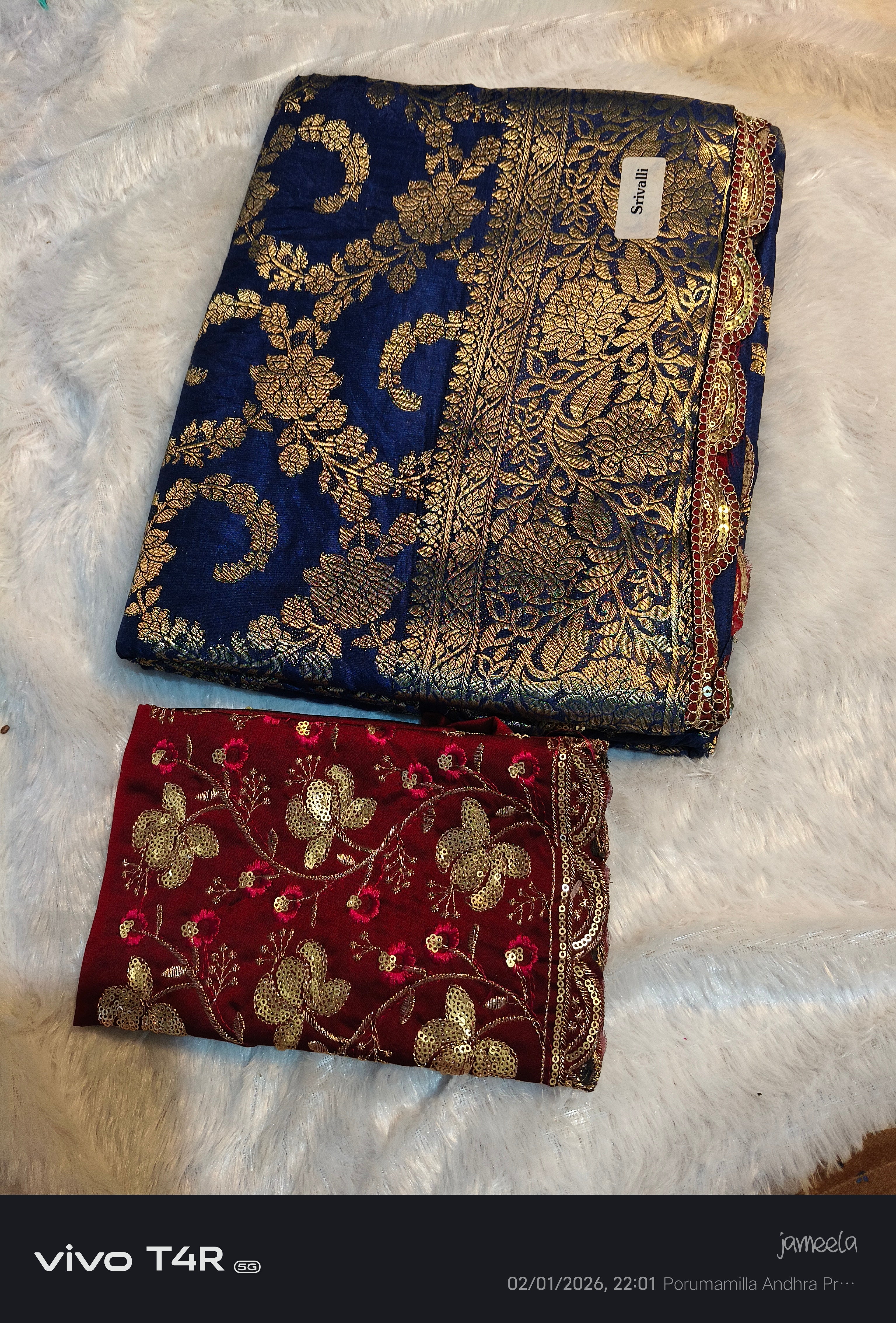 Banarasi zari work saree