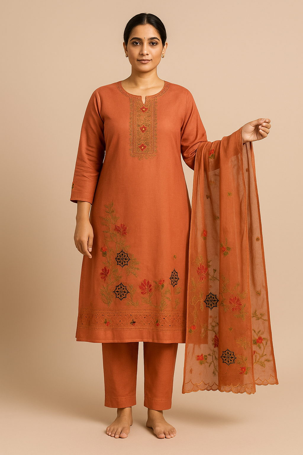 Ethinic Embroidery colourful stitched dress
